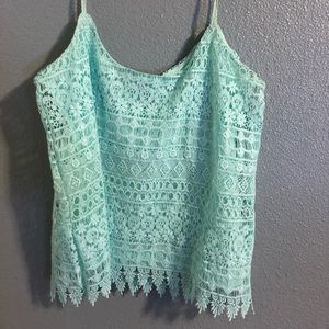 Divided by H&M blue/mint crop top | L |